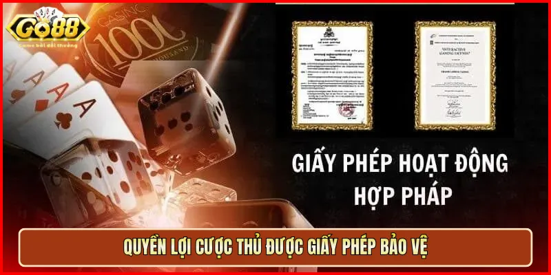 Quyền lợi cược thủ được giấy phép bảo vệ