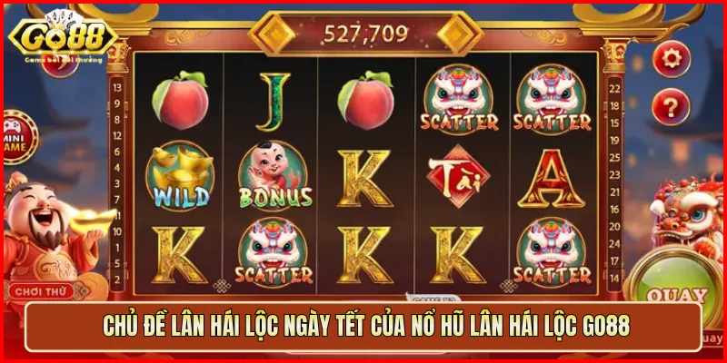 Chủ đề Lân hái lộc ngày tết của Nổ Hũ Lân Hái Lộc Go88
