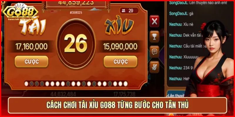 Cách chơi Tài Xỉu Go88 từng bước cho tân thủ