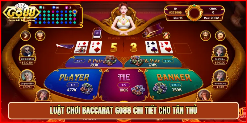Luật chơi Baccarat Go88 chi tiết cho tân thủ