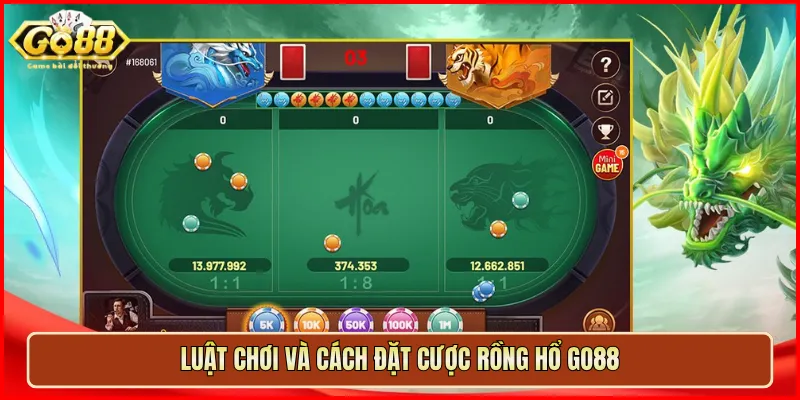 Luật chơi và cách đặt cược Rồng Hổ Go88