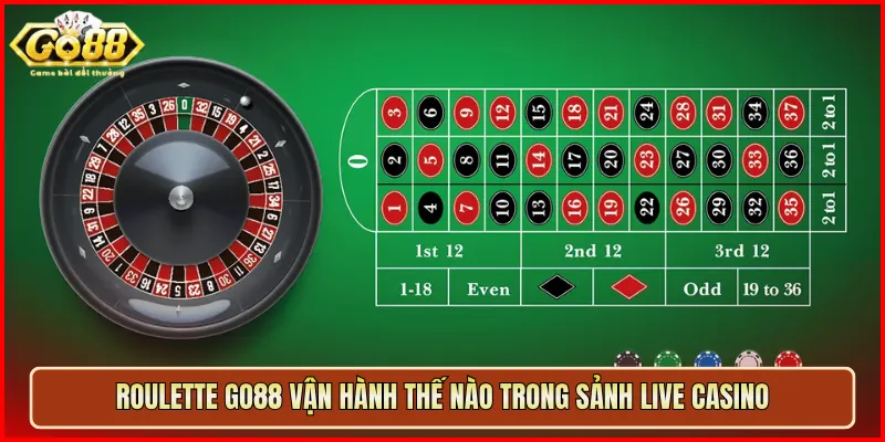 Roulette Go88 vận hành thế nào trong sảnh Live Casino