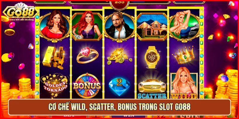 Cơ chế Wild, Scatter, Bonus trong slot Go88